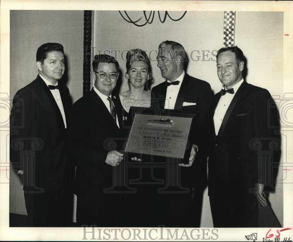 1964 Home builders group presenting Builder of the year award, Texas-Historic Images