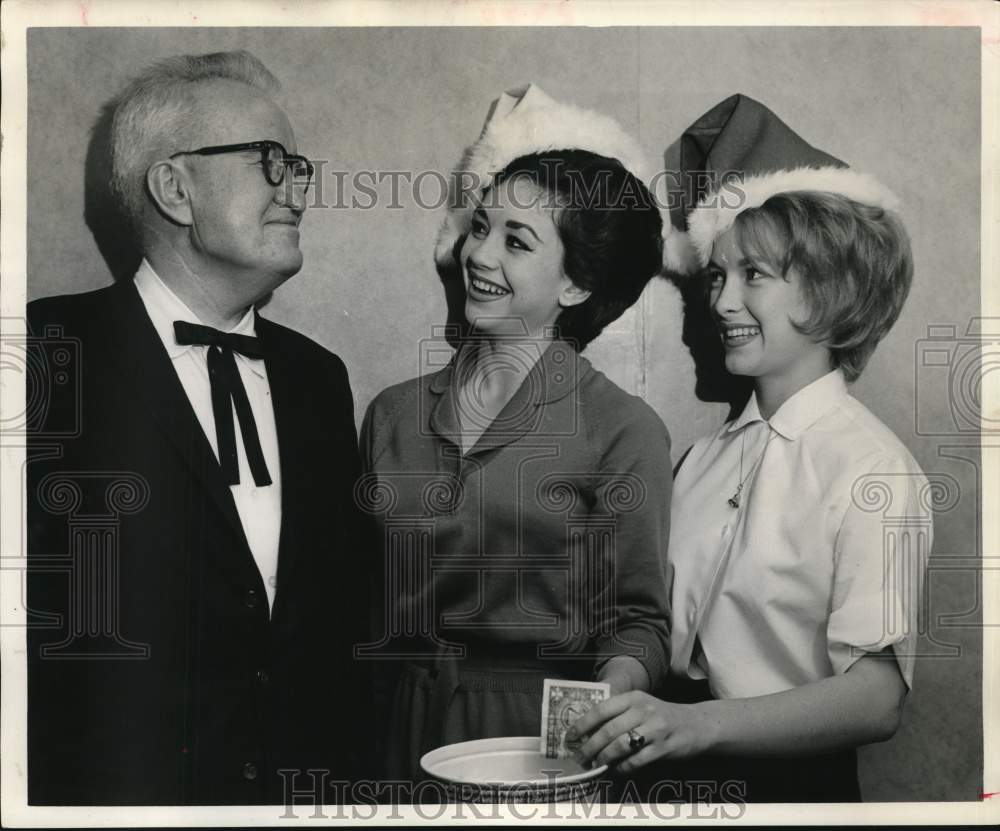 1961 Chronicle Goodfellows Members &amp; John L. Lewis at L-C Cafeteria-Historic Images