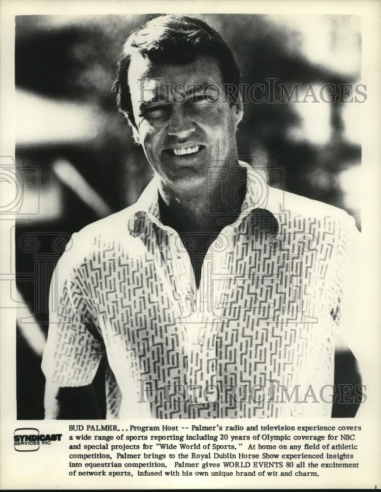 1981 Press Photo Sports Announcer Bud Palmer - hcp77043 - Historic Images