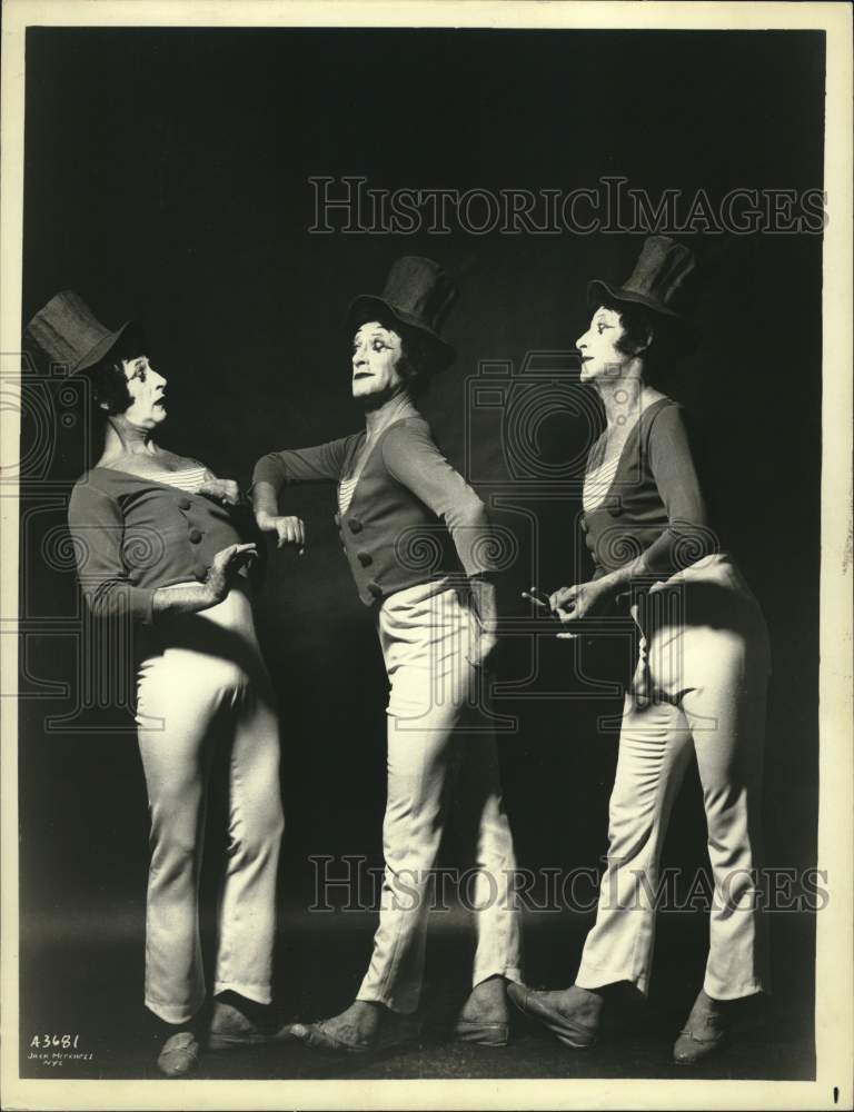 1975 Press Photo French Mime Marcel Marceau - hcp92338- Historic Images