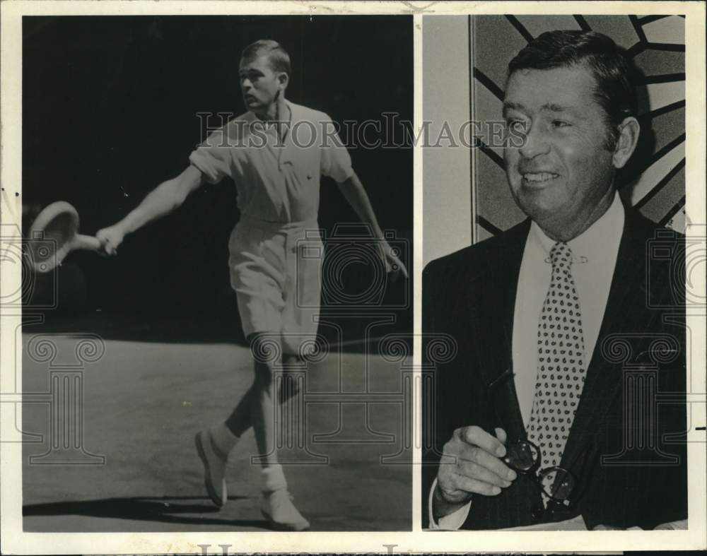 1971 Press Photo Billy Talbert in&quot; Wimbledon Open Tennis Championship&quot; on NBC.- Historic Images