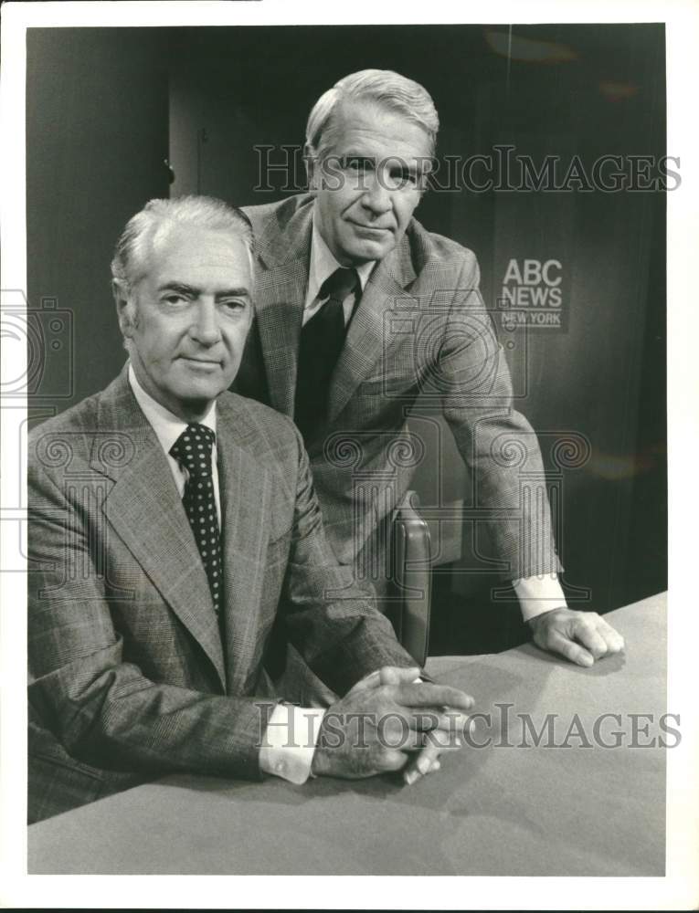 1972 Press Photo Howard K. Smith &amp; Harry Reasoner of ABC News Election Coverage- Historic Images