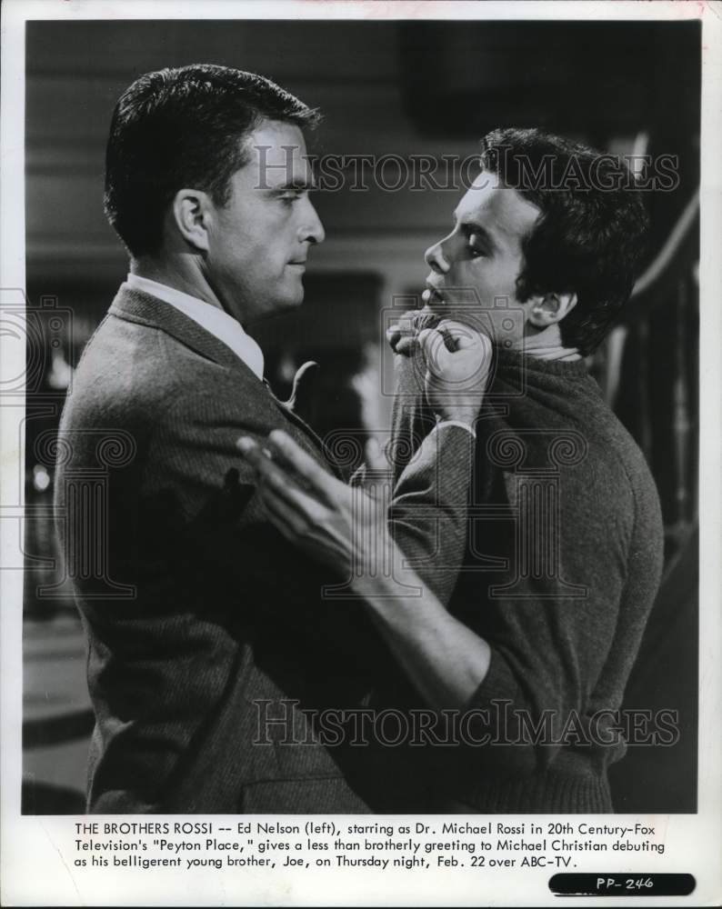 1968 Press Photo Ed Nelson, Michael Christian star in TV show &quot;Peyton Place&quot;- Historic Images