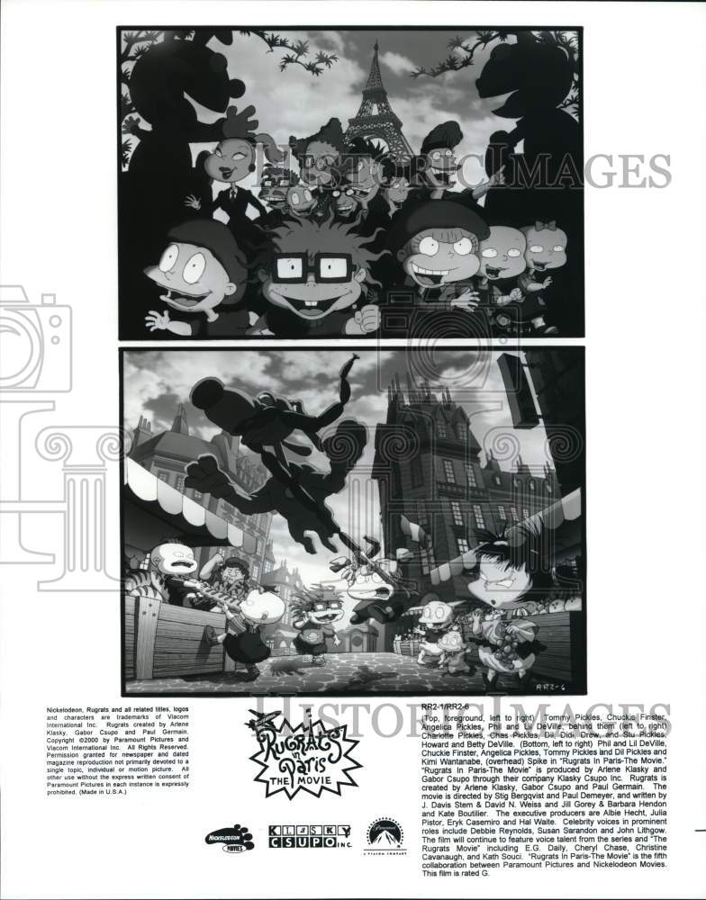 2000 Press Photo Cast of "Rugrats in Paris - The Movie" in Scenes - hcq04731- Historic Images