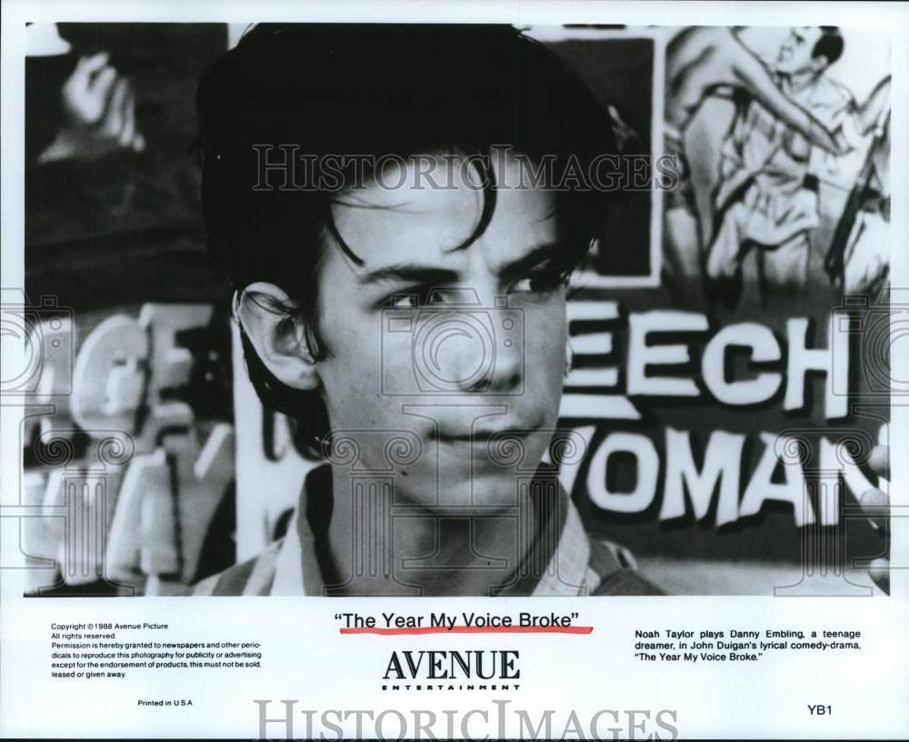 1988 Press Photo Noah Taylor as Danny Embling in &quot;The Year My Voice Broke.&quot; - Historic Images