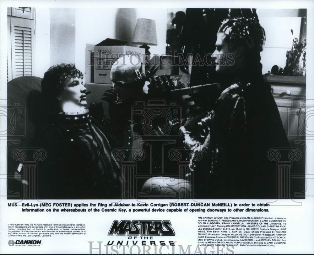 1987 Press Photo Meg Foster &amp; Robert Duncan McNeill in &quot;Masters of the Universe&quot;- Historic Images