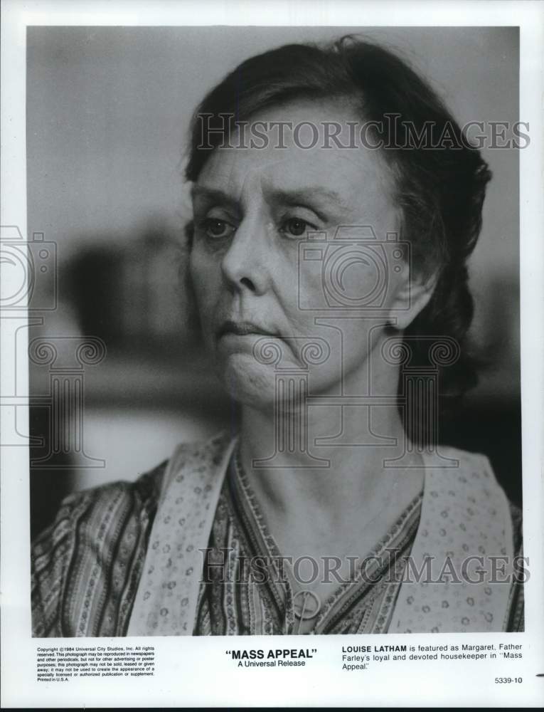 1984 Press Photo Actress Louise Latham in &quot;Mass Appeal&quot; Film - hcq10880 - Historic Images