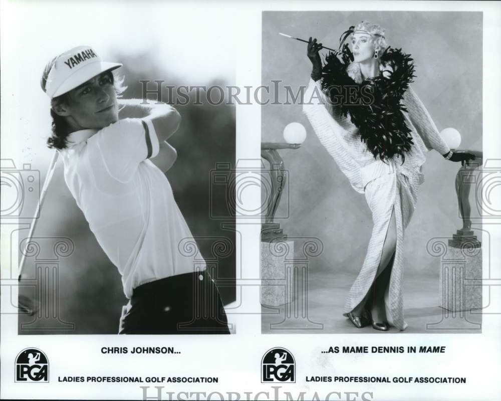 Press Photo Golfer Chris Johnson; As Mame Dennis in "Mame" - hcq13941- Historic Images