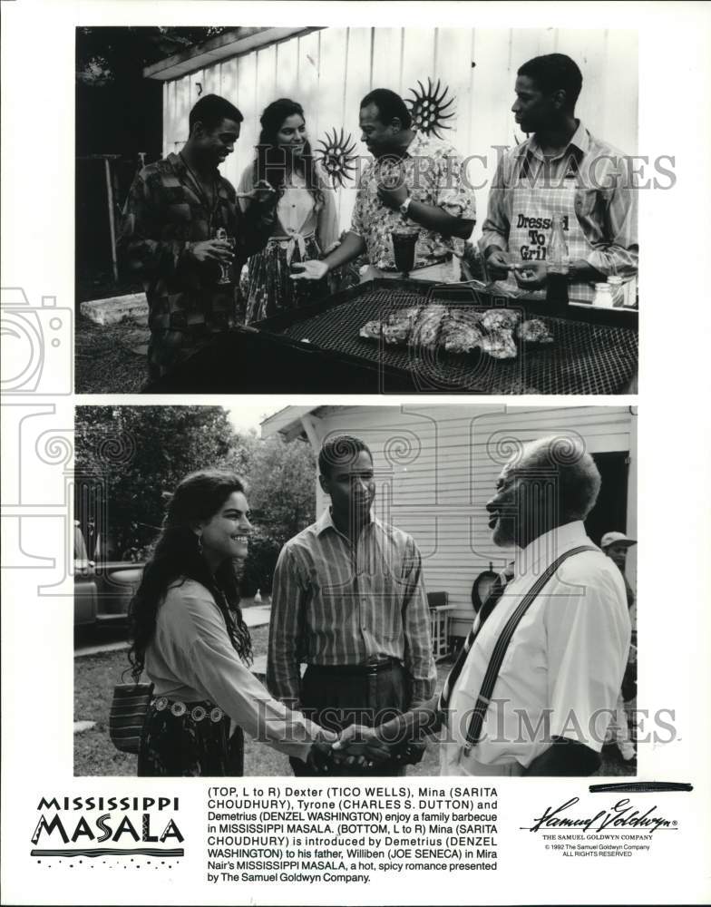 1992 Press Photo Actors in Scenes from Movie &quot;Mississippi Masala&quot; - hcq14619- Historic Images