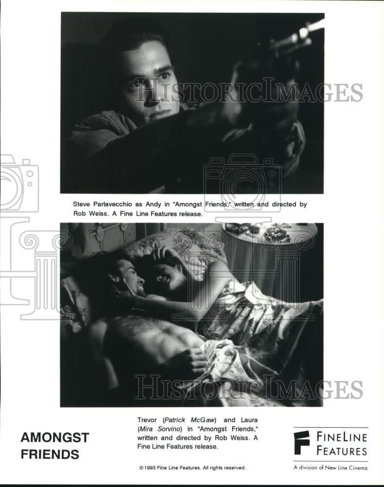 1993 Press Photo &quot;Amongst Friends&quot; Movie Scenes - hcq17773- Historic Images