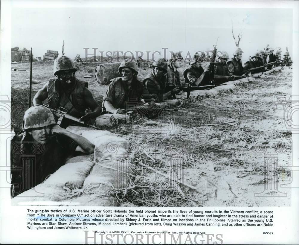 1978 Press Photo &quot;The Boys in Company C&quot; Movie Scene - hcq19978 - Historic Images