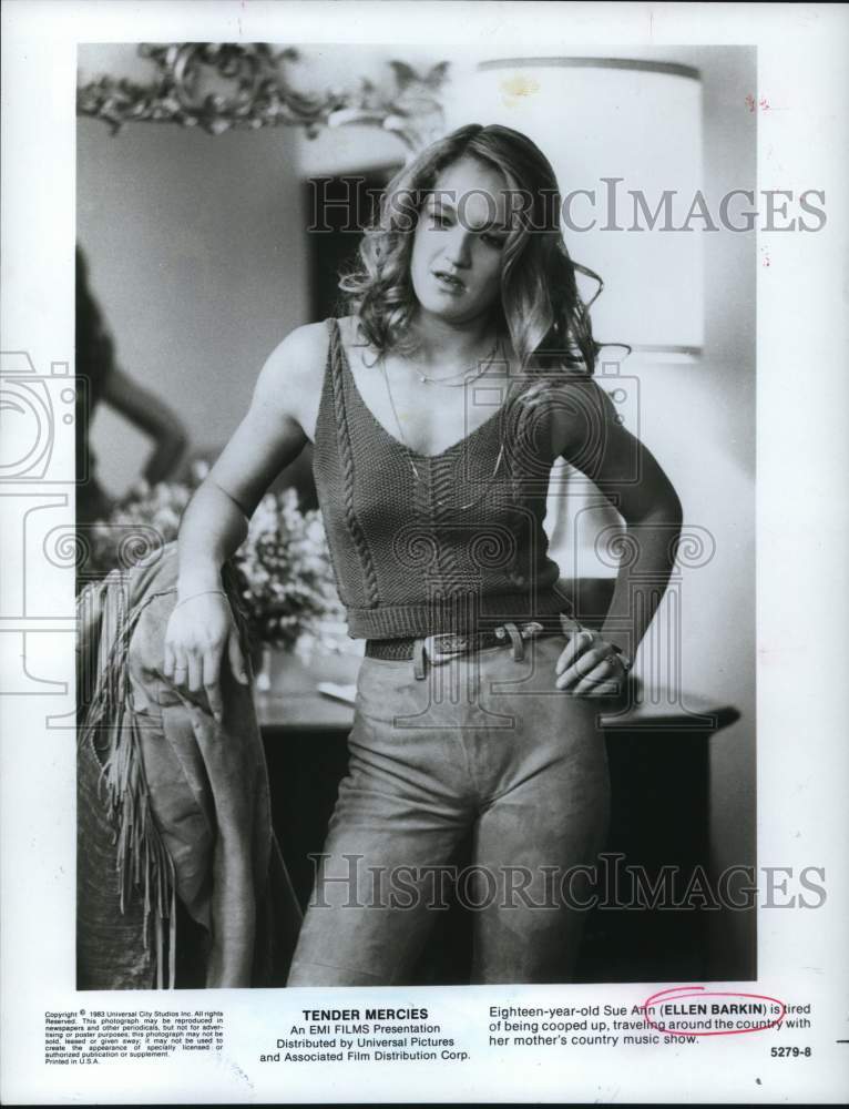 1983 Press Photo Actress Ellen Barkin in &quot;Tender Mercies&quot; - hcq22276- Historic Images