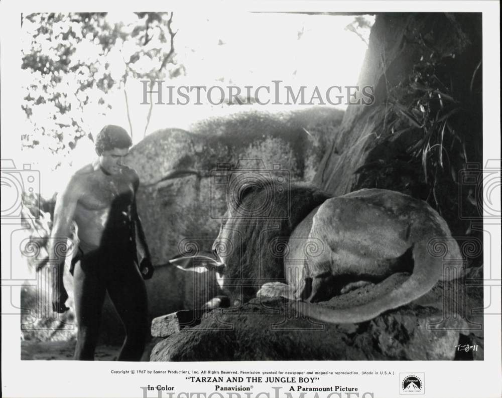 1967 Press Photo &quot;Tarzan and the Jungle Boy&quot; Movie Scene - hcq24166- Historic Images