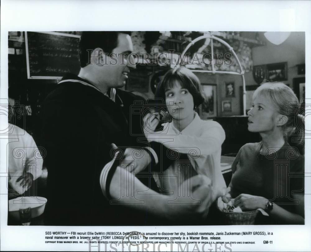 1988 Press Photo Rebecca DeMornay, Mary Gross, Tony Longo in &quot;Feds&quot; Movie- Historic Images