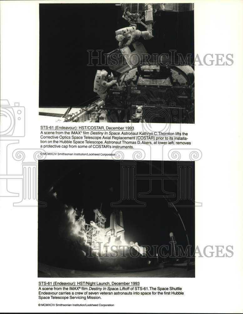 1993 Press Photo Scenes from the IMAX film, &quot;Destiny In Space.&quot; - hcq34444- Historic Images