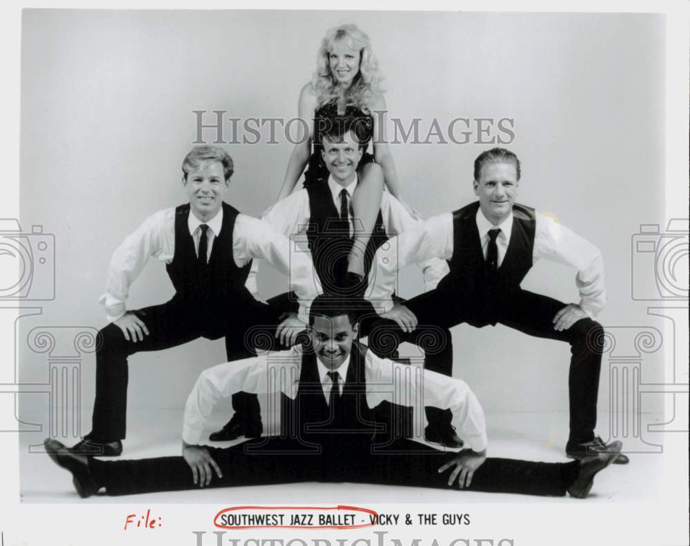 1989 Press Photo Southwest Jazz Ballet, Vicky &amp; The Guys - hcq45109- Historic Images