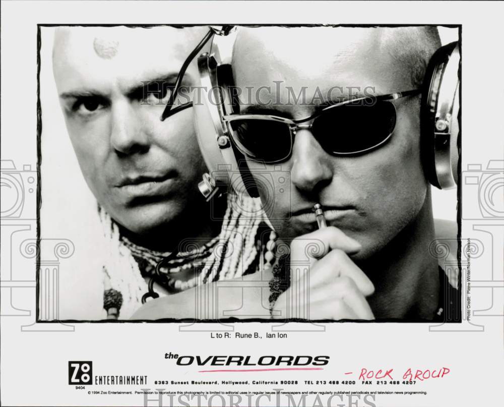 1994 Press Photo The Overlords, Music Group - Rune B., Ian Ion - hcq45159- Historic Images