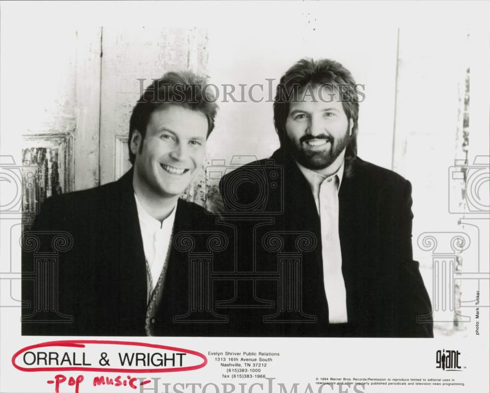 1994 Press Photo Orrall &amp; Wright, Music Group - hcq45162- Historic Images