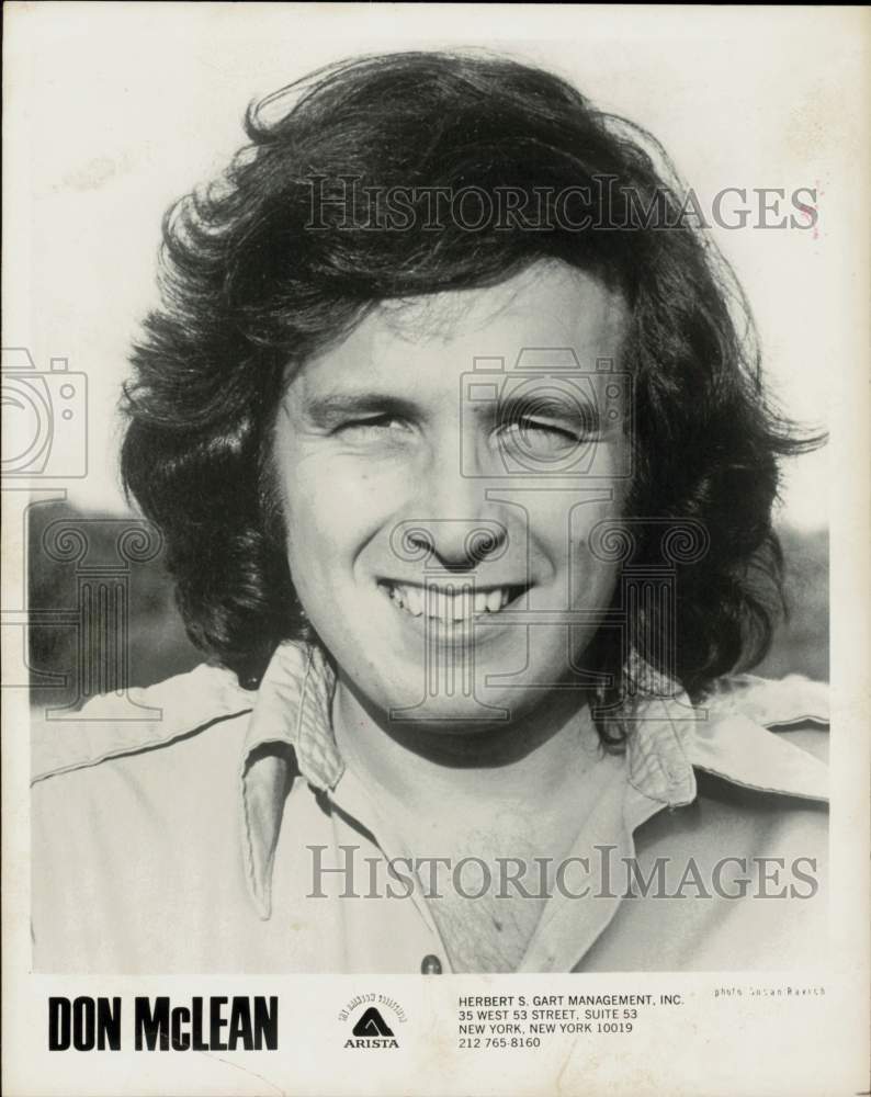 1977 Press Photo Singer Don McLean - hcq45373- Historic Images