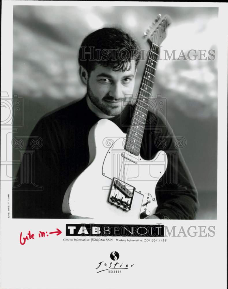 1992 Press Photo Musician Tab Benoit - hcq45415- Historic Images