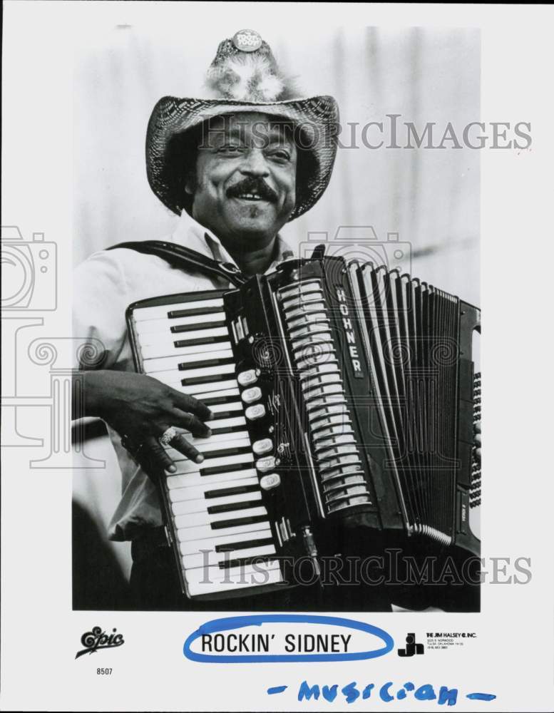 1985 Press Photo Musician Rockin&#39; Sidney - hcq45478- Historic Images