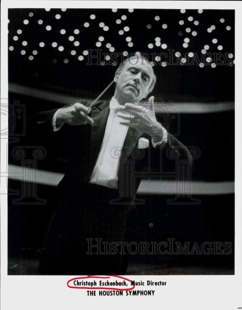 1992 Press Photo Director Christoph Eschenbach of the Houston Symphony- Historic Images