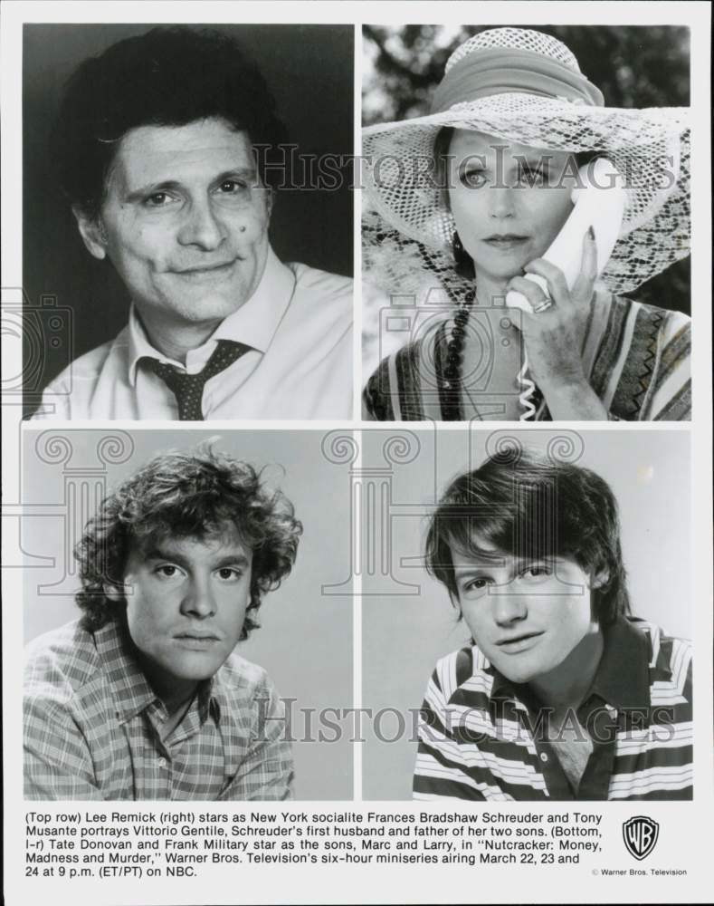 1987 Press Photo &quot;Nutcracker: Money, Madness and Murder&quot; Miniseries Cast Members- Historic Images