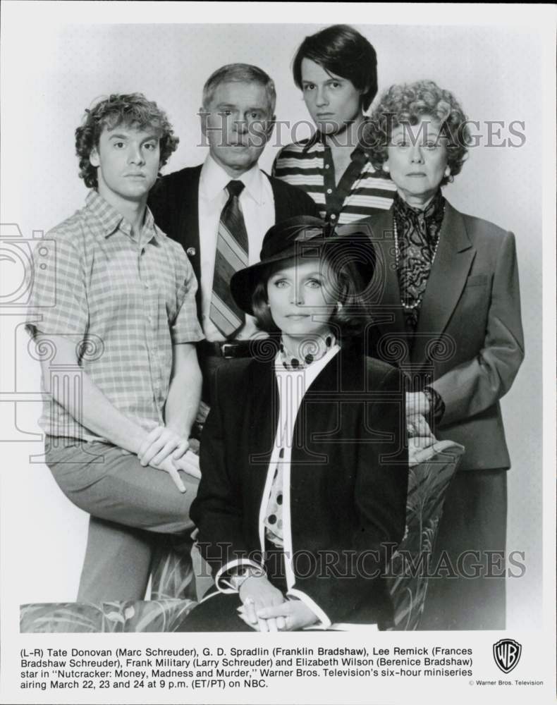 1987 Press Photo &quot;Nutcracker: Money, Madness and Murder&quot; Miniseries Cast Members- Historic Images