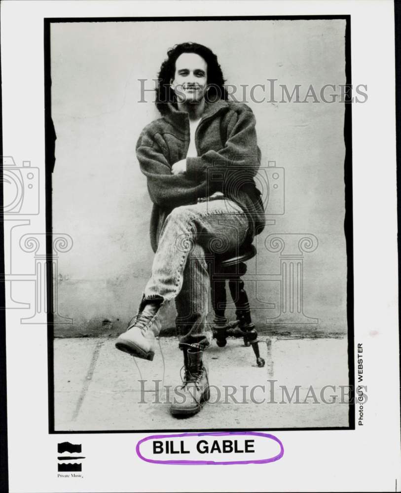 1989 Press Photo Singer Bill Gable - hcq45637- Historic Images