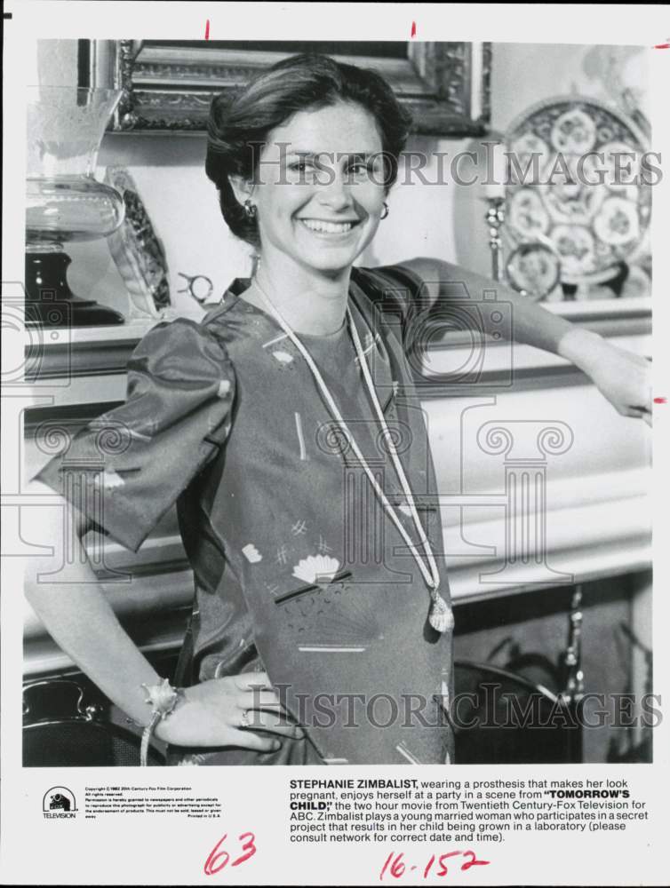 1982 Press Photo Actress Stephanie Zimbalist in "Tomorrow's Child" - hcq46017- Historic Images