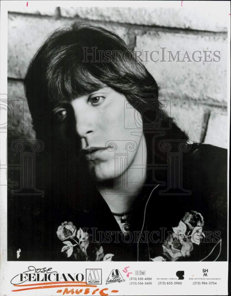 1986 Press Photo Musician Jose Feliciano - hcq46269- Historic Images