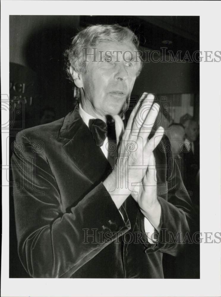 1985 Press Photo British Composer Sir Michael Tippett in Houston, 80th Birthday- Historic Images