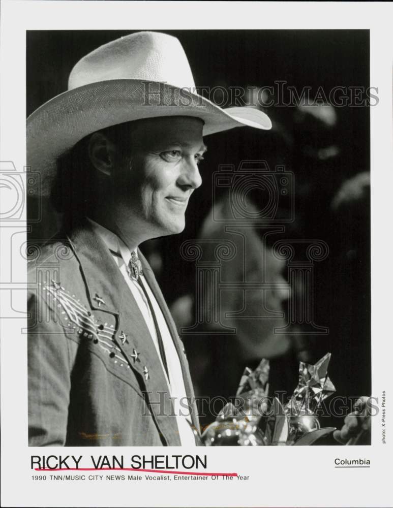 1990 Press Photo Ricky Van Shelton, Country Singer - hcq46329- Historic Images