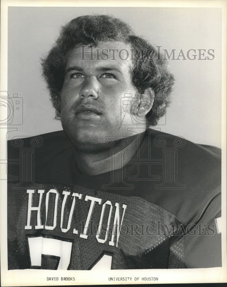 1977 Press Photo David Brooks, University of Houston Football Player - hcs00005 - Historic Images