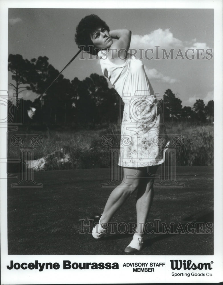 1978 Press Photo Golfer Jocelyne Bourassa, Wilson Sporting Goods Staff Member- Historic Images