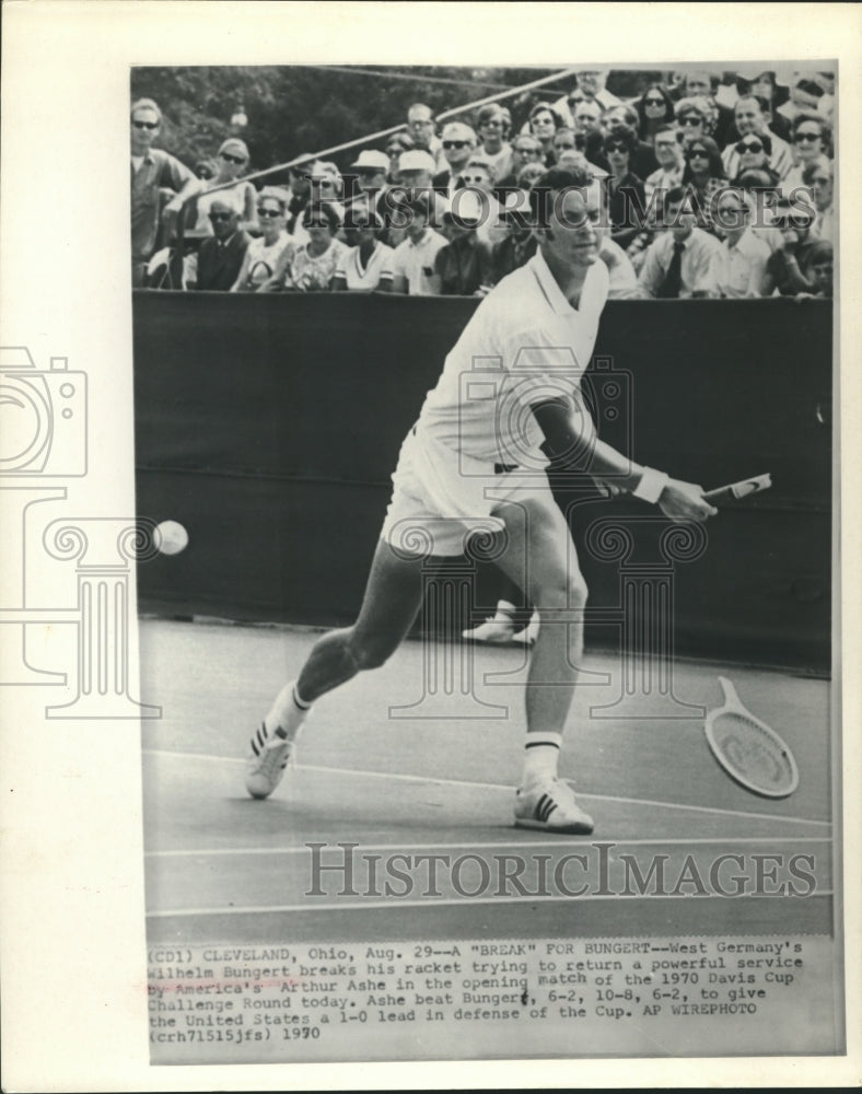 1970 Press Photo Wilhelm Bungert, West Germany Tennis Player at Davic Cup Match- Historic Images