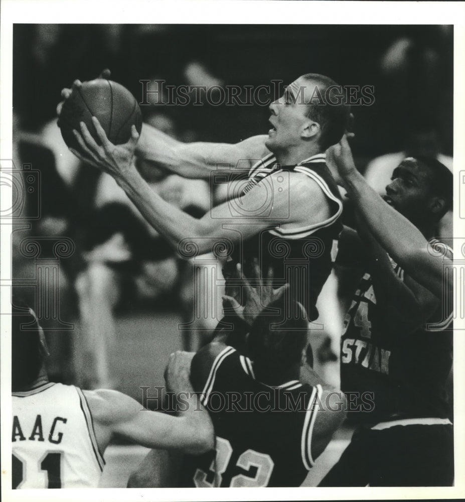 1991 Press Photo Jody Bentley, Texas Christian University Basketball Player - Historic Images