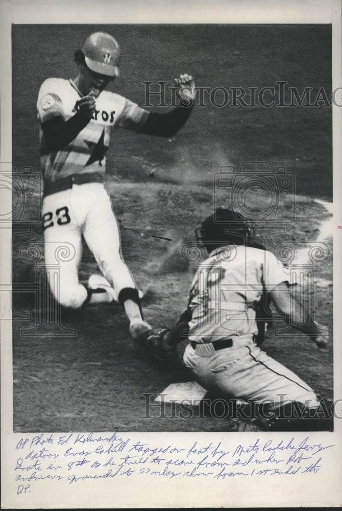 1976 Press Photo Enos Cabell, Astros Baseball Player at Mets Game - hcs00235 - Historic Images