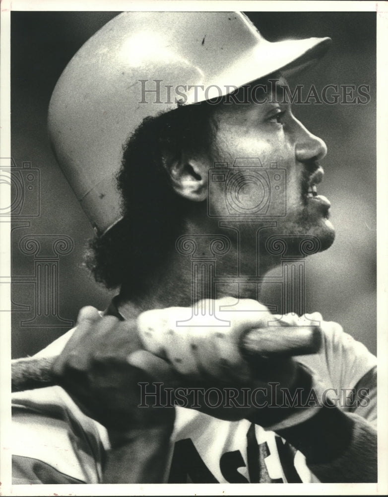 1980 Press Photo Enos Cabell, Astros Baseball Player at Bat - hcs00239- Historic Images