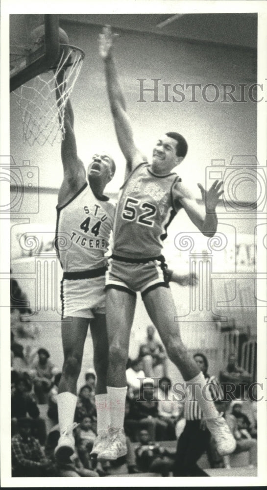 1985 Press Photo Andre Applewhite, Texas State University Basketball Player- Historic Images