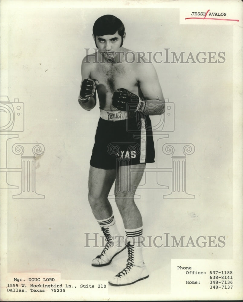 1971 Press Photo Texas Boxer Jesse Avalos - hcs00488- Historic Images