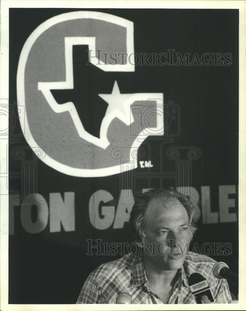 1985 Press Photo Jerry Argovitz, Gambler Football Team Owner - hcs00548 - Historic Images