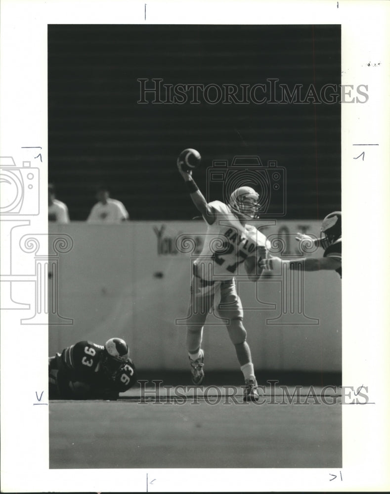 1990 Press Photo Baylor University Football Player at Rice Game - hcs00558 - Historic Images