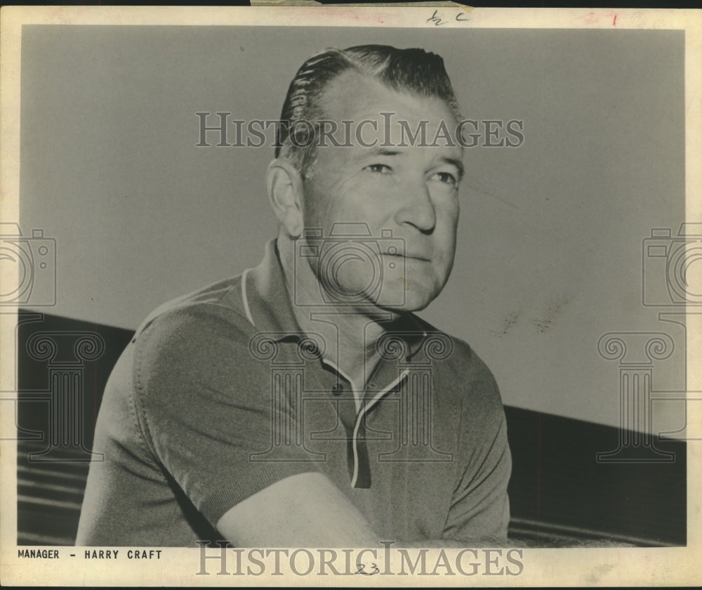 1968 Press Photo Former Houston Colt 45&#39;s baseball manager Harry Craft. - Historic Images