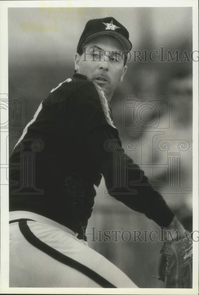 1989 Press Photo Astros&#39; pitcher Jim Deshaies at spring baseball training - Historic Images