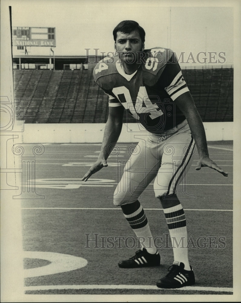 1972 Press Photo Rice University Offensive Lineman Larry Cervantes - hcs03047- Historic Images