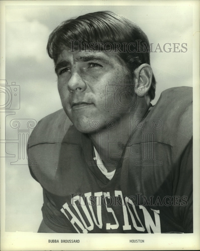 1972 Press Photo University of Houston football player Bubba Broussard. - Historic Images