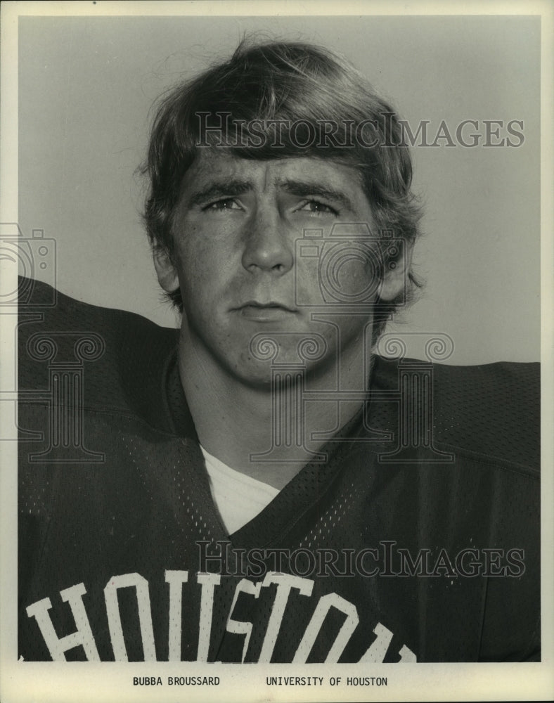 1973 Press Photo University of Houston football player Bubba Broussard.- Historic Images