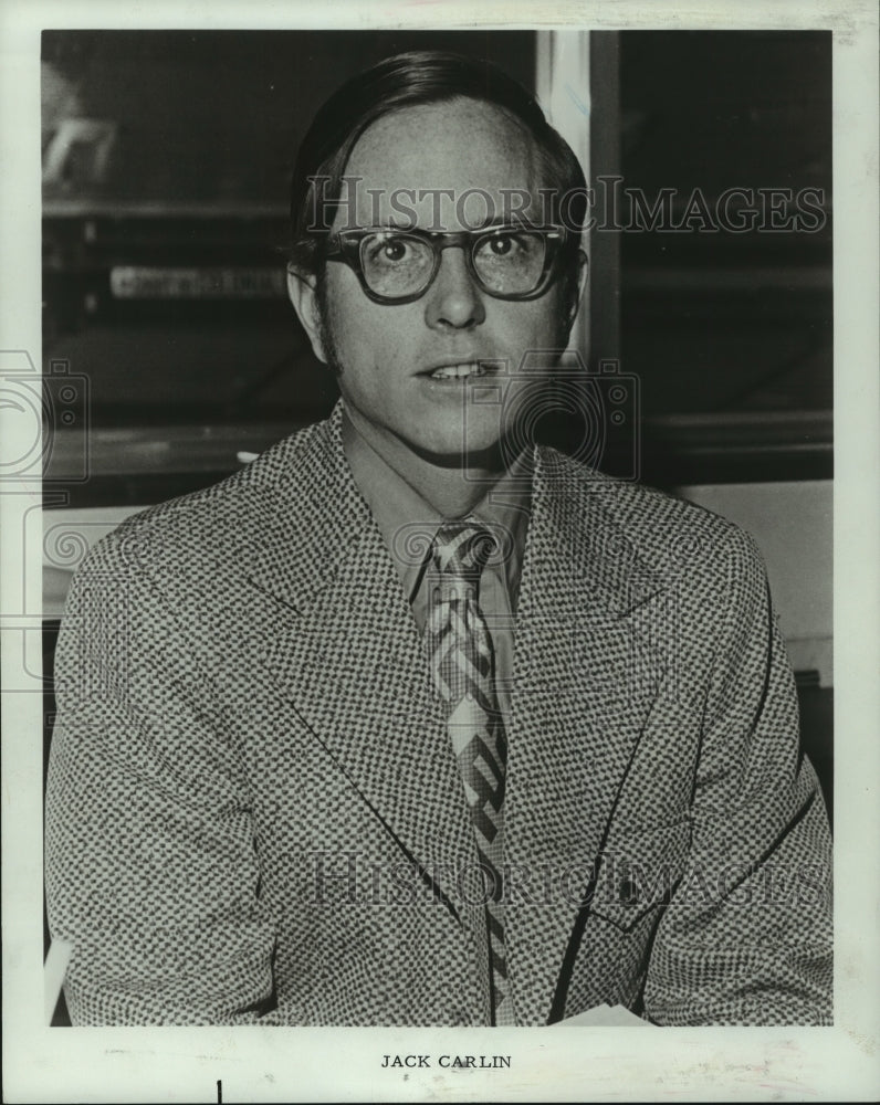 1973 Press Photo Sports broadcaster Jack Carlin. - hcs03196-Historic Images