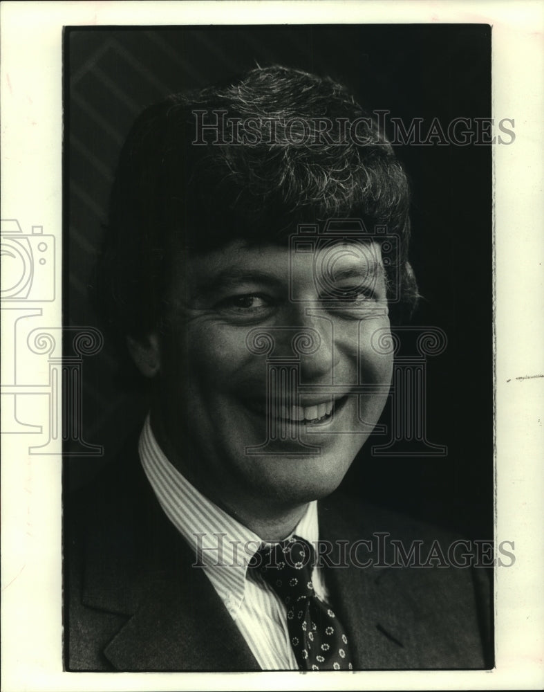 1982 Press Photo University of Houston basketball broadcaster, Art Casper. - Historic Images